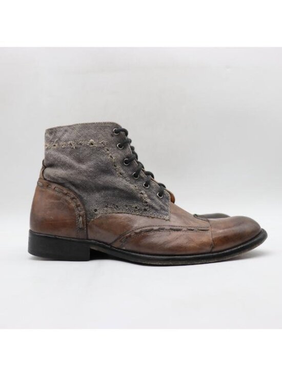 True Religion Chukka Style Men\'s Size 11 Leather Ankle Boots Brown Shoe Italy